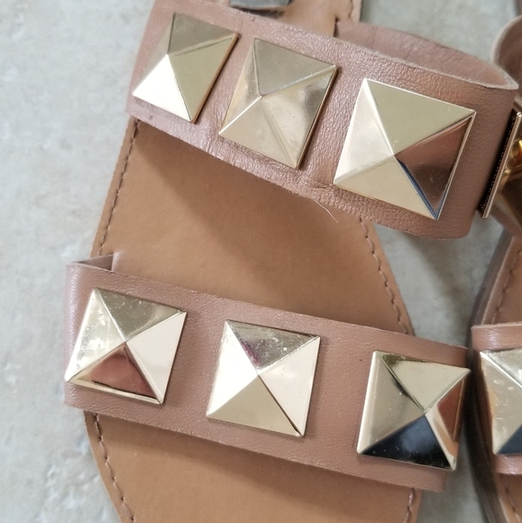 Steve madden tan gold studded sandals - Picture 3 of 6